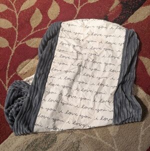 Cloud Island Gray and White Baby Blanket